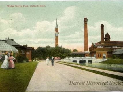 Postcard - Water Works Park, Detroit, Mich. - Water Works Park, Detroit, Mich.