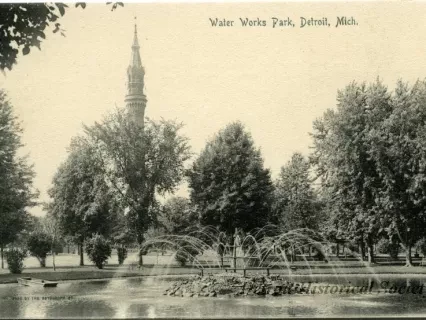 Postcard - Water Works Park, Detroit, Mich. - Water Works Park, Detroit, Mich.