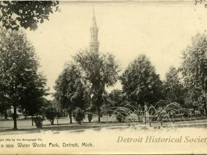 Postcard - Water Works Park, Detroit, Mich. - Water Works Park, Detroit, Mich.