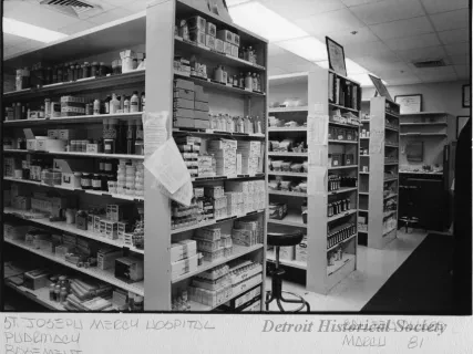Print, Photographic - St. Joseph's Mercy Hospital; Pharmacy; Basement