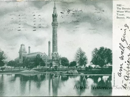 Postcard - The Detroit Water Works Tower, Detroit, Mich.