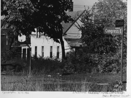 Print, Photographic - Fields, E. Detroit 11:30 AM; Paved Basketball Court; Canton, Congress