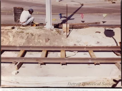 Print, Photographic - New Trolley Tacks (Just North of Cobo Hall)