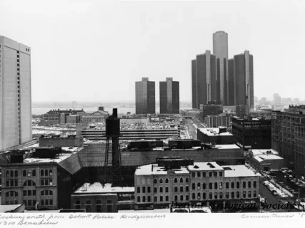 Print, Photographic - Looking South From Detroit Police Headquarters, 1300 Beaubien