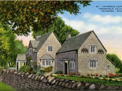 Postcard - Cotswold Cottage, Greenfield Village, Dearborn, Mich.