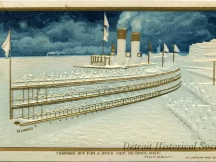 Postcard - Tashmoo Off for a River Trip, Detriot, Mich.