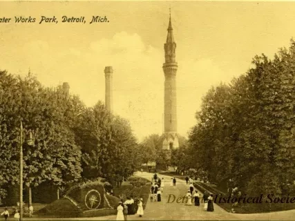 Postcard - Water Works Park, Detroit, Mich.