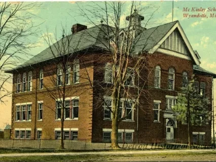 Postcard - McKinley School, Wyandotte, Mich.