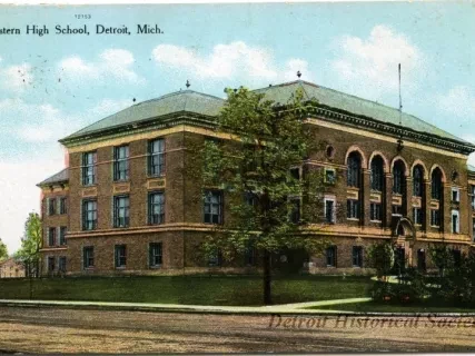 Postcard - Eastern High School, Detroit, Mich.
