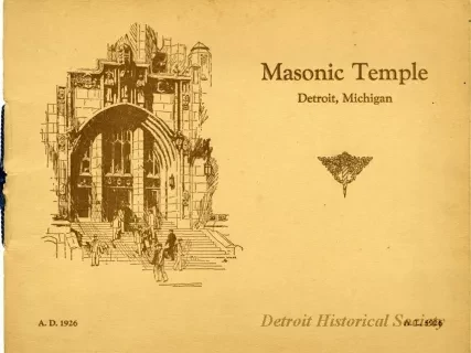 Booklet - Masonic Temple, Detroit, Michigan