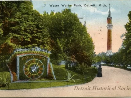 Postcard - Water Works Park, Detroit, Mich.