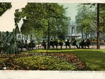 Postcard - Grand Circus Park, Detroit, Mich.