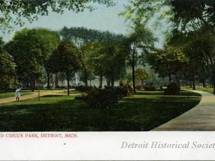 Postcard - Grand Circus Park, Detroit, Mich.