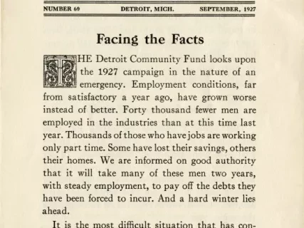 Newsletter - Community Fund News, No. 60, September 1927