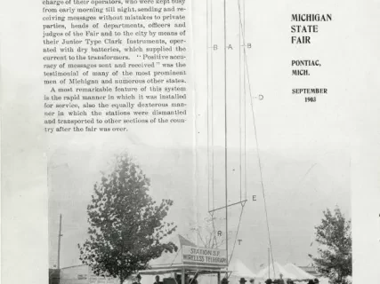 Handbill - Read what an observer at the Michigan State Fair has to say about the Thos. E. Clark. Apparatus and its Future Possibilities