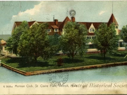 Postcard - Mervue Club, St. Claire Flats, Detroit, Mich.
