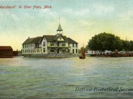 Postcard - "Marshland" St. Clair Flats, Mich.