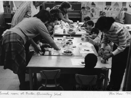 Print, Photographic - Lunch Room at Burton Elementary School