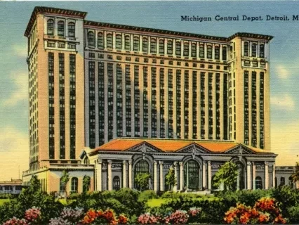 Postcard - Michigan Central Station, Detroit, Mich.