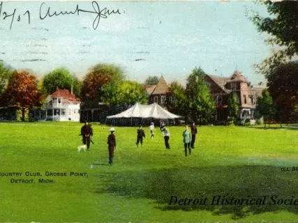 Postcard - Country Club, Grosse Point, Detroit, Mich.