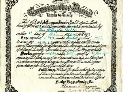 Certificate - Guarantee Bond