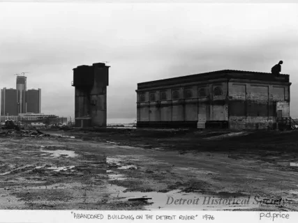 Print, Photographic - Abandoned Building on the Detroit River