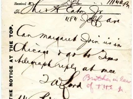 Telegram - The Western Union Telegraph Company