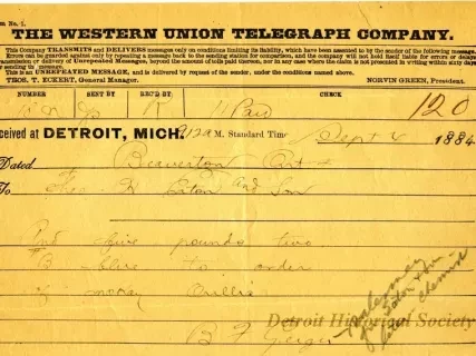 Telegram - The Western Union Telegraph Company