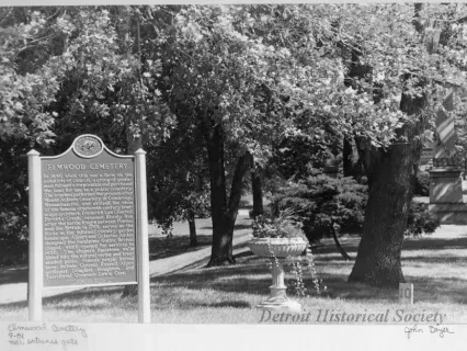 Print, Photographic - Elmwood Cemetery, near gate entrance