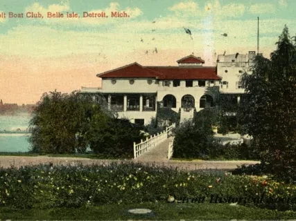 Postcard - Detroit Boat Club, Belle Isle, Detroit, Mich.
