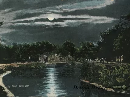 Postcard - Lily Pond, Belle Isle.