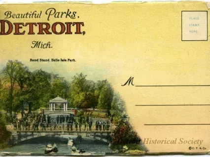 Post Folder - Beautiful Parks, Detroit, Mich.