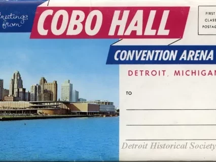 Post Folder - Greetings From Cobo Hall Convention Arena, Detroit, Michigan