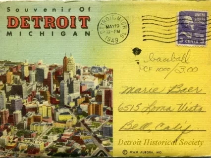 Post Folder - Souvenir of Detroit Michigan