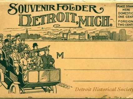 Post Folder - Souvenir Folder Detroit, Mich.