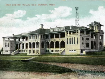 Postcard - New Casino, Belle Isle, Detroit, Mich.