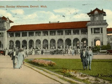 Postcard - Casino, Sunday Afternoon, Detroit, Mich.