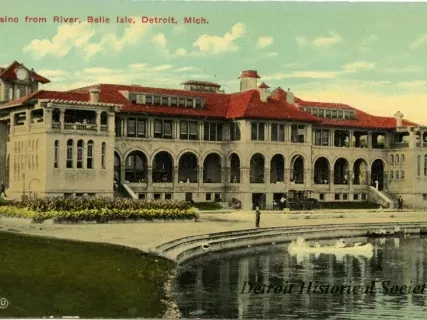 Postcard - Casino from River, Belle Isle, Detroit, Mich.