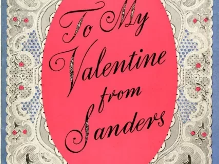 Menu - To My Valentine from Sanders