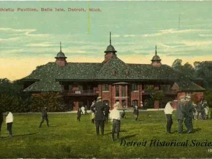 Postcard - Athletic Pavilion, Belle Isle, Detroit, Mich.
