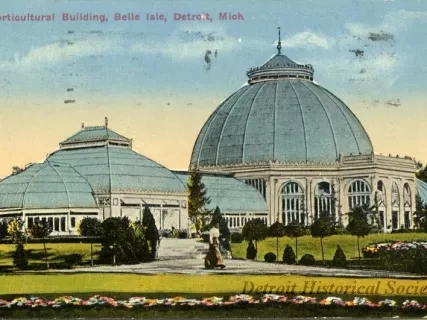 Postcard - Horticultural Building, Belle Isle, Detroit, Mich.
