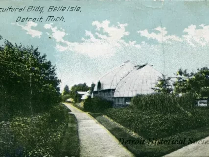 Postcard - Horticultural Bldg, Belle Isle, Detroit, Mich.