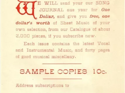 Advertisement - Our Great Offer
C. J. Whitney & Co.