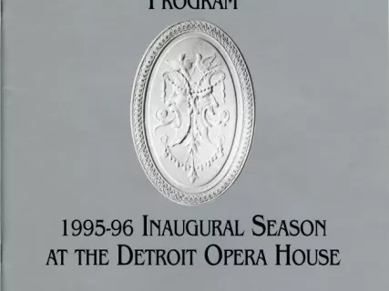 Program, Theater - Michigan Opera Theatre Commemorative Program