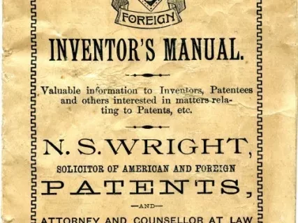 Booklet - Inventor's Manual
N. S. Wright, Patent Attorney