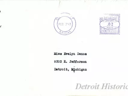 Envelope - Vernor's Ginger Ale