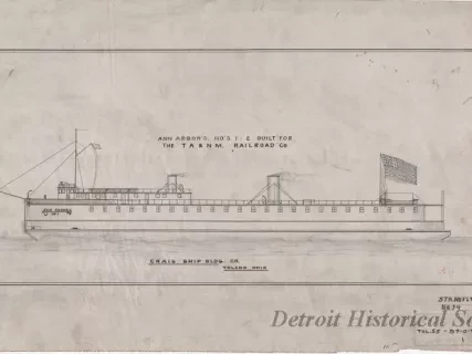 Drawing, Technical - Ann Arbor's No's. 1 - 2, 
Built for the TA & NM Railroad Co.