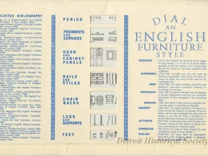 Card, Identification - Dial An English Furniture Style