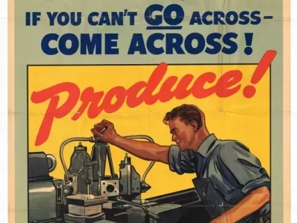 Poster - If You Can't Go Across - Come Across!