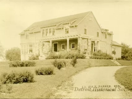 Postcard - Dr. Ira E. Parker, Res., Dryden Mich.